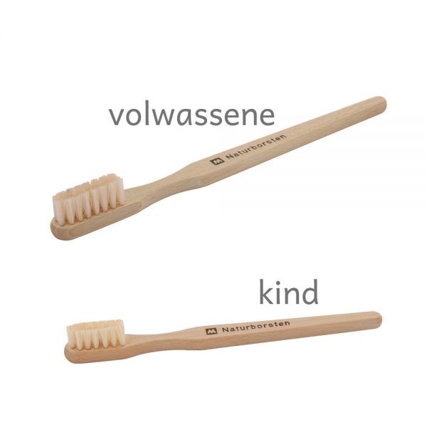 Houten tandenborstel met natuurhaar - Afbeelding 2