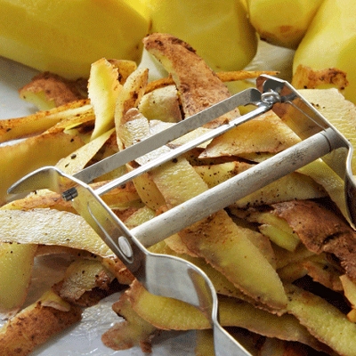 Dunschiller met U vorm voor aardappelen meer| Handig Goed