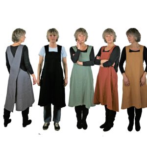 Japans schort van bio linnen