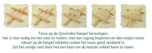 Set Waslijn met Waslijnwinder of touwhaspel