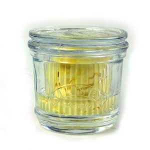 Boterbel of boterpot van glas